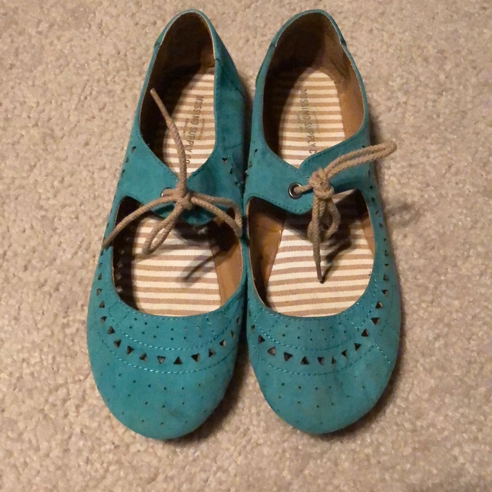 Teal shoes